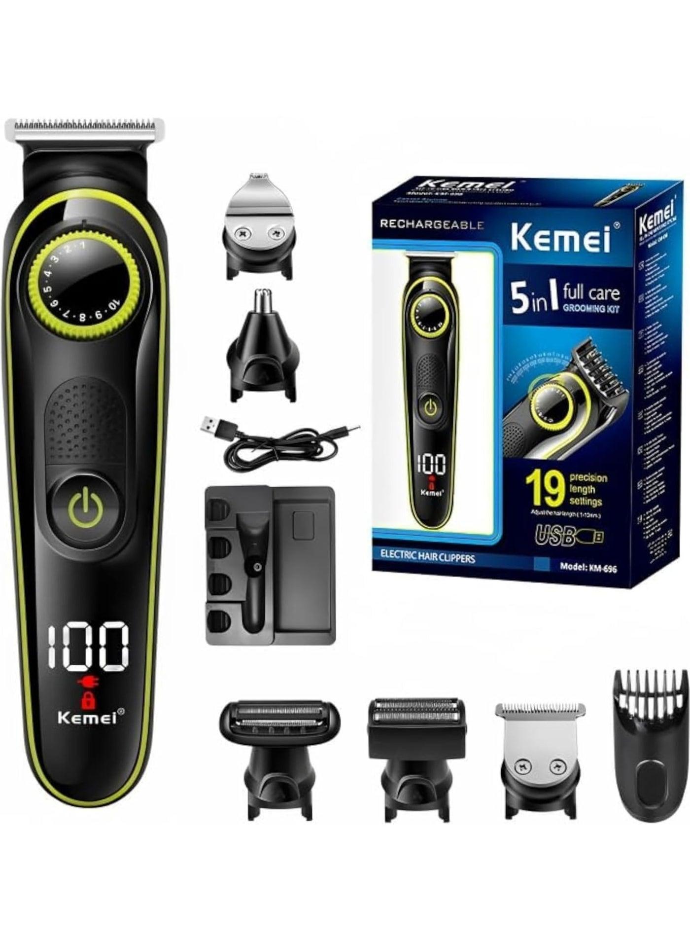 KM-696 مجموعة حلاقة كهربائية 5 في 1 للرجال للأنف واللحية والشعر — product image 1 of 6, Marshan Store